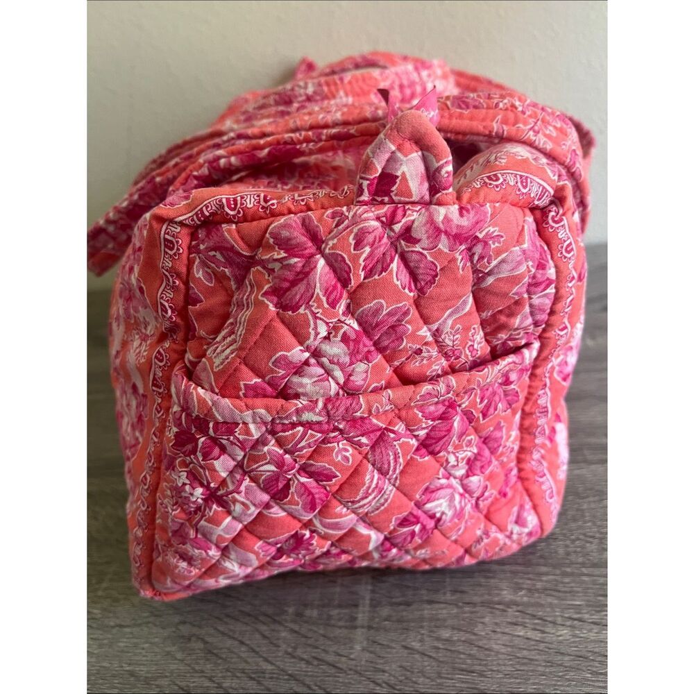 Vera Bradley English Rose Matching Travel Set Backpack &Duffel Pink Floral Quilt - Picture 11 of 14